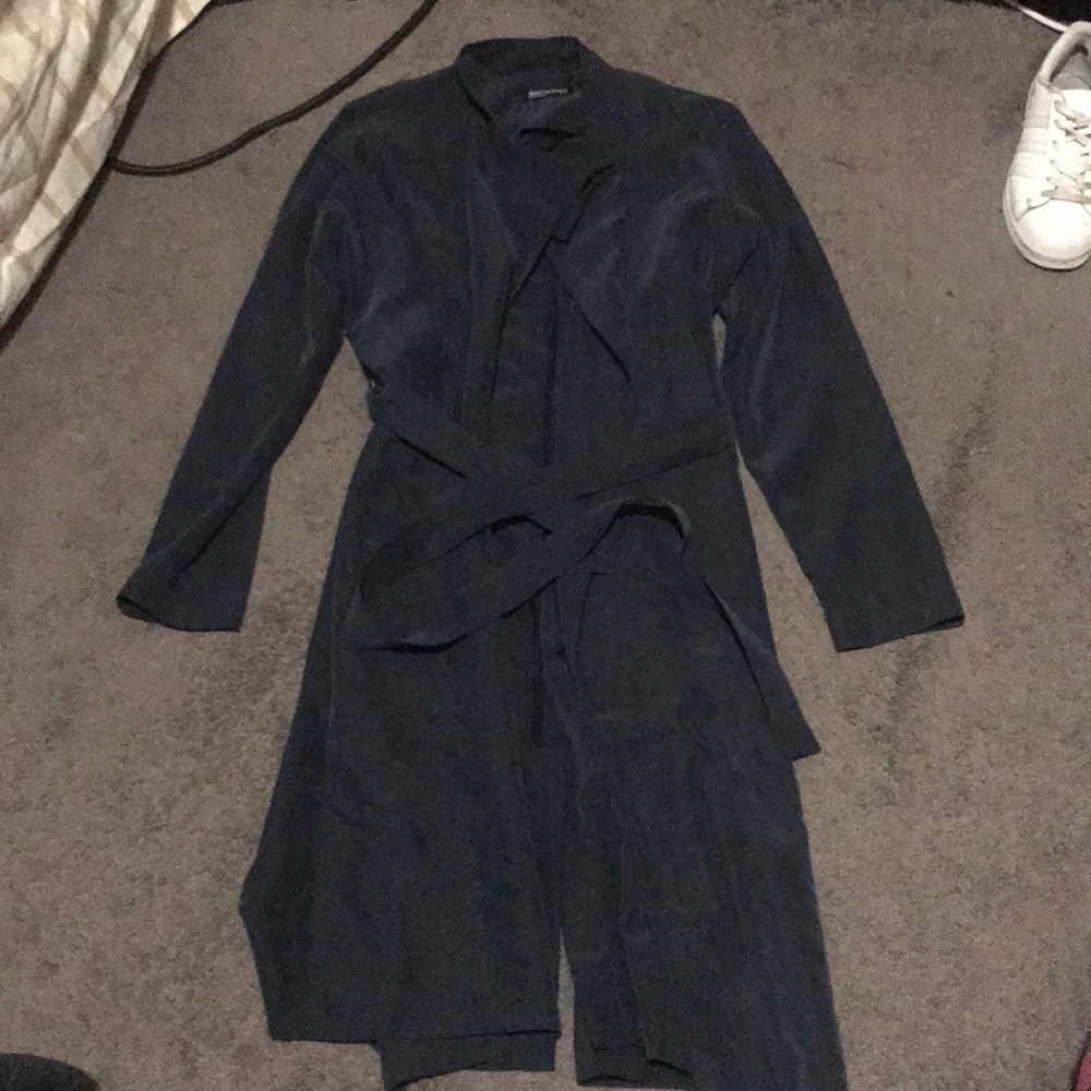 American apparel blue trench coat